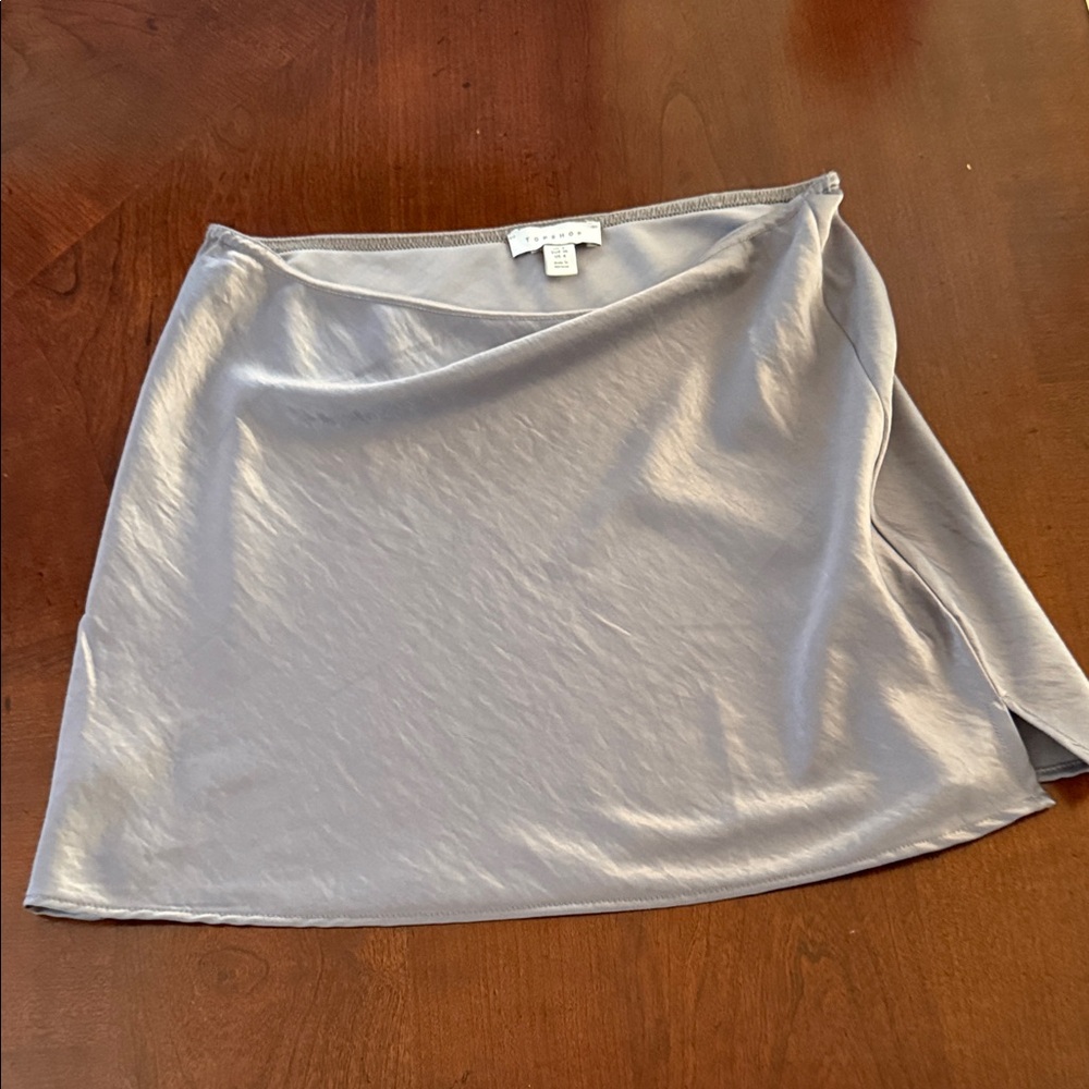 Topshop Silver Mini Skirt